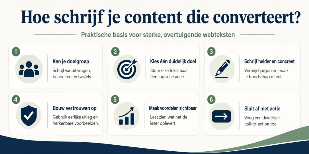 Handleiding: hoe je content die converteert schrijft met focus op doelgroep en vervolgstappen